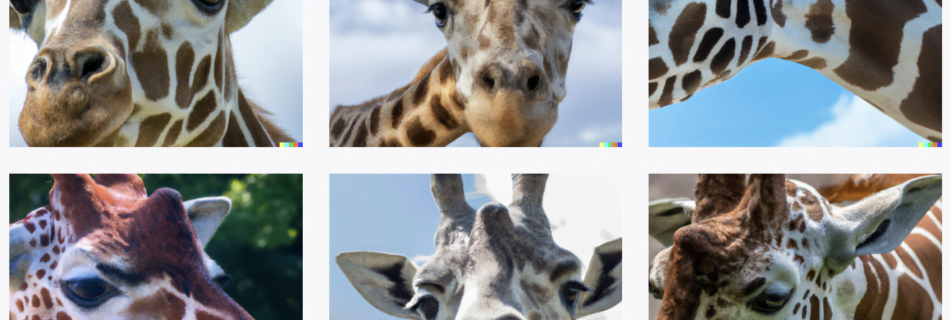 extreme closeup of a giraffe