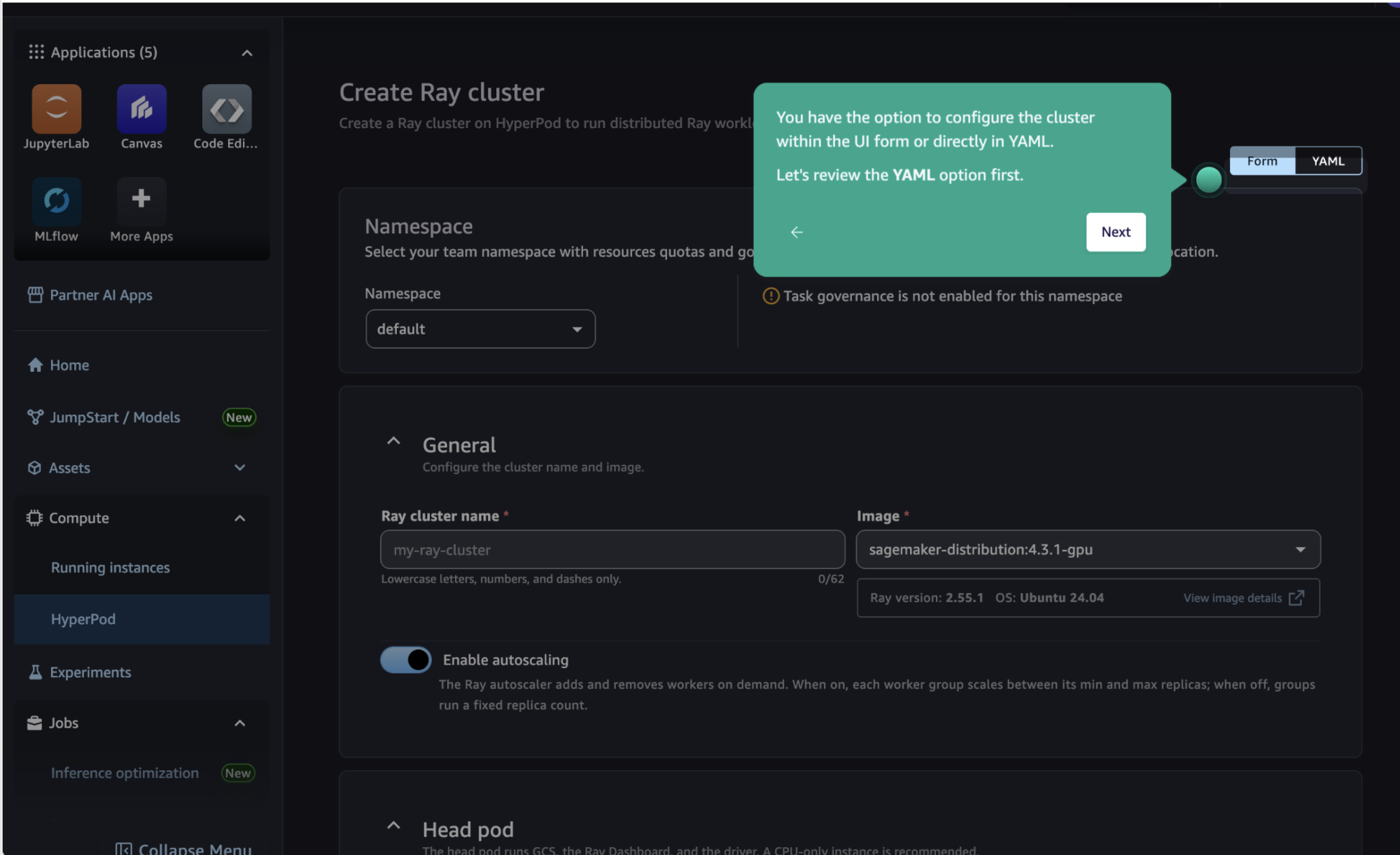 ml 21715 2 create cluster